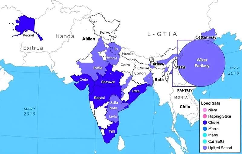 Fantasy Cricket League India user distribution map showing popularity across different Indian states